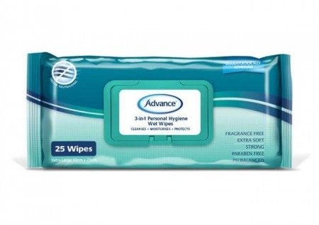 3-in-1 Personal Hygiene/Incontinence Wipes