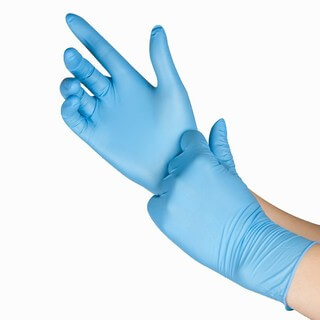 Blue Nitrile Examination Gloves